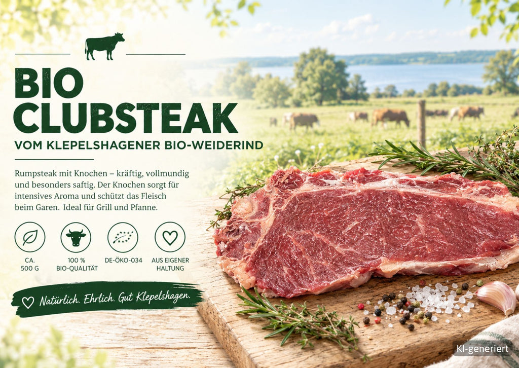 Bio Clubsteak vom Klepelshagener Bio-Weiderind