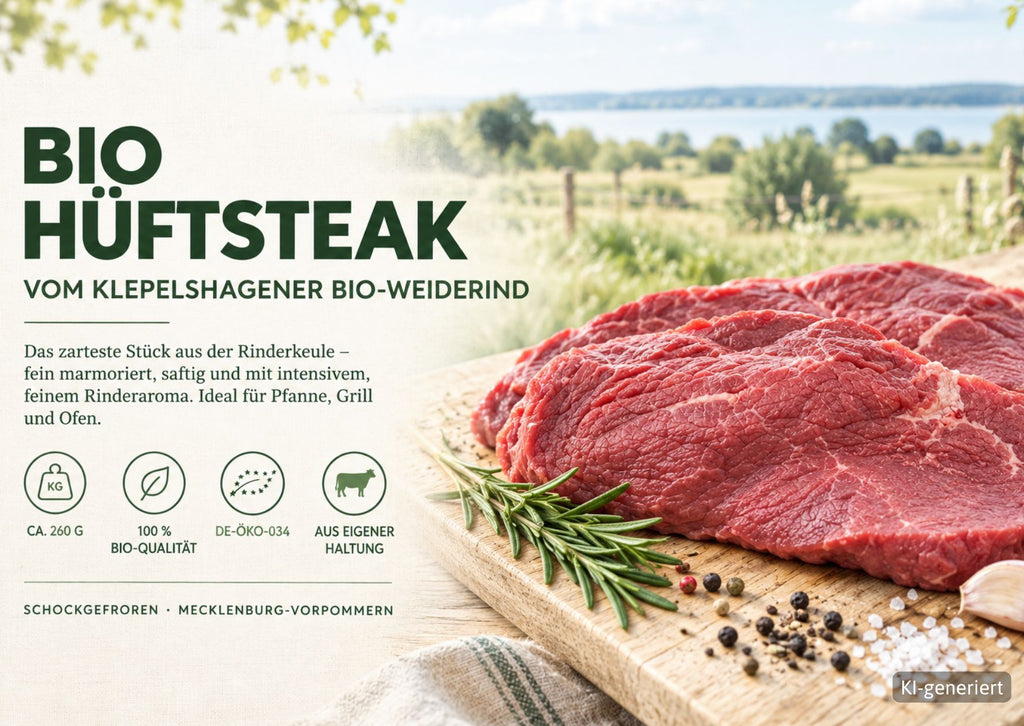 Bio-Hüftsteak vom Klepeshagener Weiderind