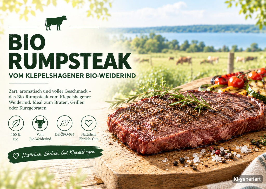 Bio-Rumpsteak vom Klepeshagener Weiderind