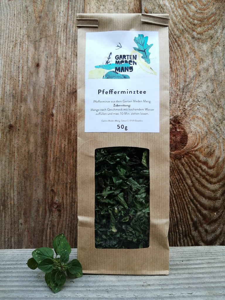 Pfefferminz-Tee, 4 Stück a 50 g / Garten Meden Mang Gessin