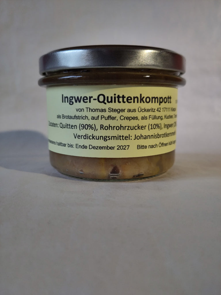 Ingwer-Quittenkompott Glas 250g 6 Gläser