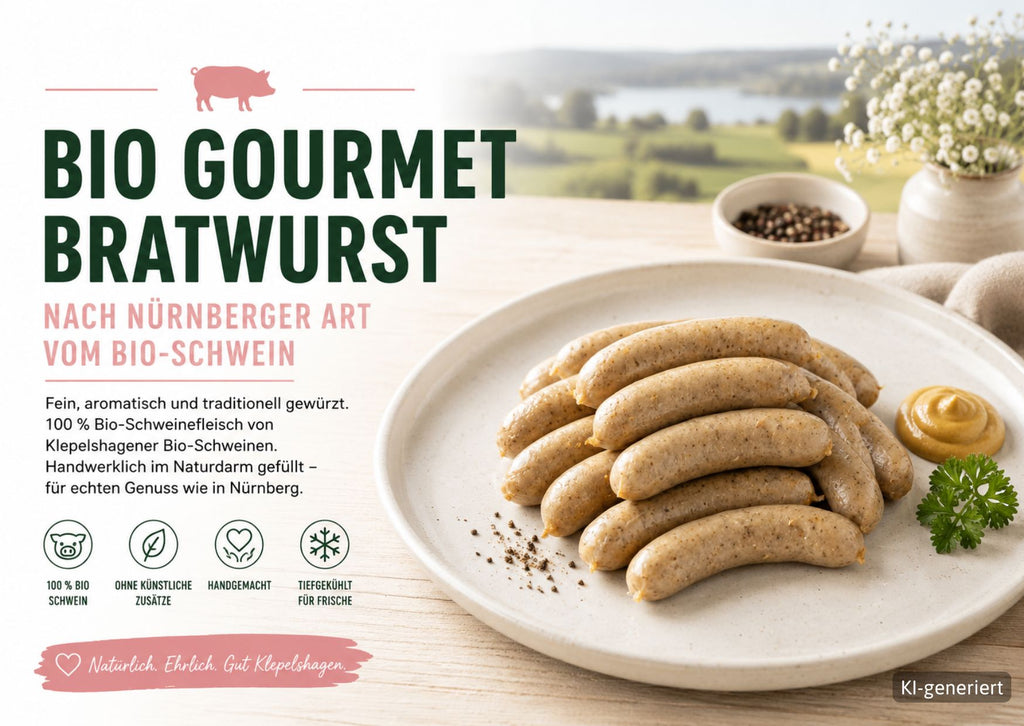 Bio Gourmet Bratwurst nach Nürnberger Art